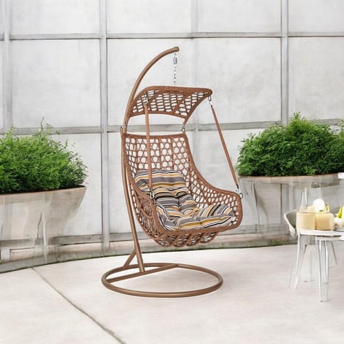 مرجيحة مع مخدة لون بني