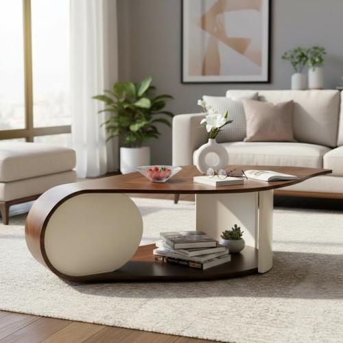 طاولة ضيافة سطح قشرة جوز الهند بتصميم مودرن