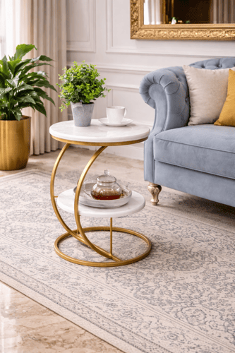 طاولة خدمة دورين ذهبي