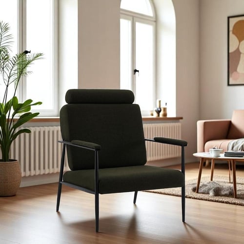 كرسي قماش أخضر مفرد