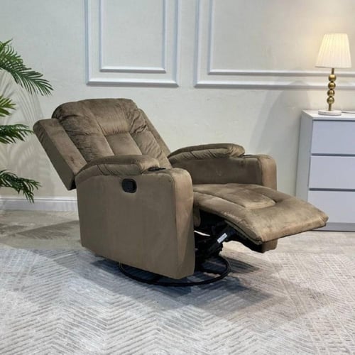 كرسي استرخاء هزاز ودوار لون بني LU*F