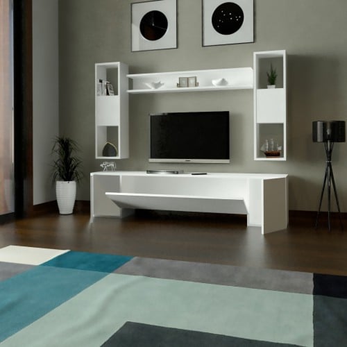 طاولة تلفزيون ابيض-موديل tv43