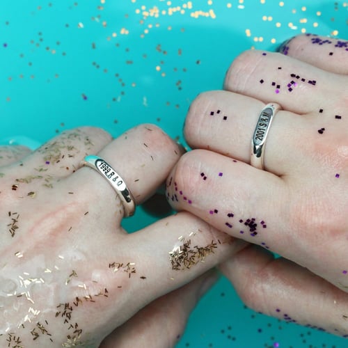 خاتم تاريخ الميلاد او ذكرا الزواج موديل جديد رجالي...