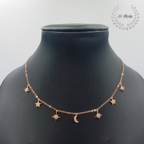 تشوكر فضة لون ذهبي روز