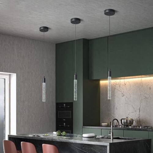 ثريا علاقي مفرد لونين ذهبي و اسود- 3 اضاءات ليد