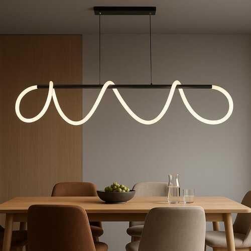 ثريا مودرن ستايل اوروبي اسود 120 سم 3 اضاءات LED