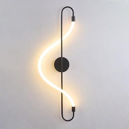 إضاءة جدارية مودرن اسود 3 اضاءات ليد 60سم