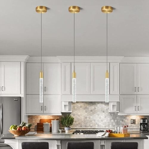 ثريا علاقي مفرد لونين ذهبي و اسود- 3 اضاءات ليد