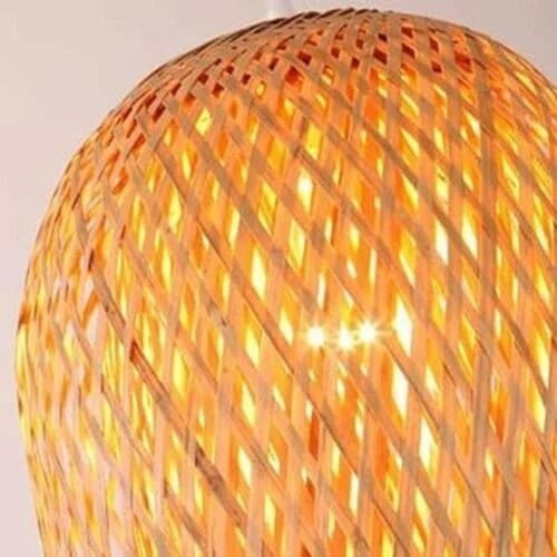 ثريات سقف ريفية بوهيمي من الخيزران