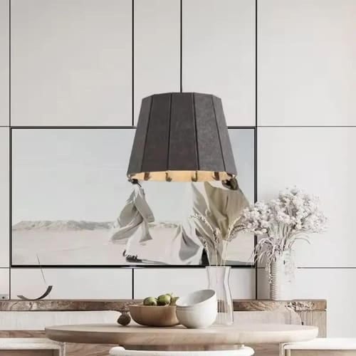 ثريات سقف مودرن من اللباد علي الطراز الياباني