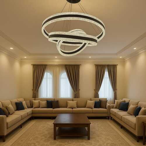 ثريا مودرن سقفية عصرية اسود – تصميم فاخر لصالات وم...