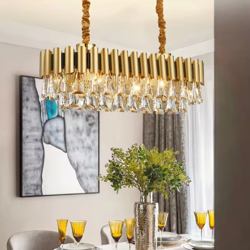 ثريات سقف مودرن كريستال ذهبي ستايل اوروبي