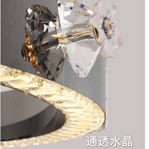 ثريا مودرن ليد 3 ألوان إضاءة– تصميم دائري وبيضاوي