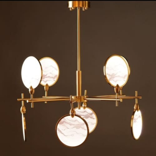 ثريا نجف مودرن ذهبي 3 اضاءات LED ليد مع ريموت