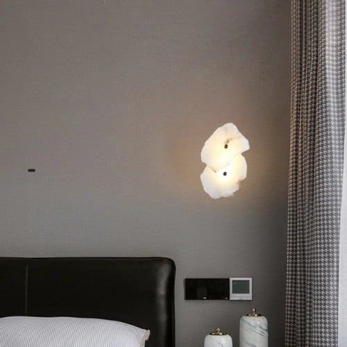 ثريا مودرن ليد رخام ذهبي – تصميم دائري ومستطيل 3 أ...