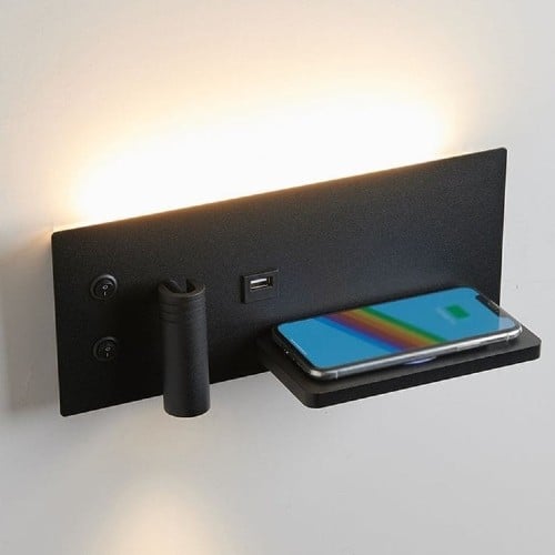 لمبات جدارية مودرن ليد 3 وات اضاءة صفراء مع شاحن ج...