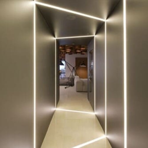 بروفايل المنيوم مجرى شريط ليد عرض 2.49 سم 1.47 سم...