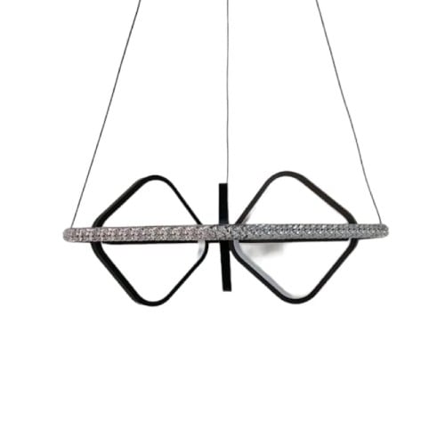 نجف مودرن LED جرم اسود مقاس 55 سم 3 اضاءات