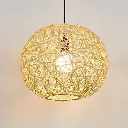 نجف مودرن بوهيمي ريفية خيزران على الطراز الصيني ال...