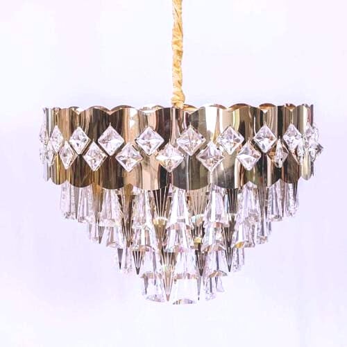 ثريات سقف كرستال ذهبي