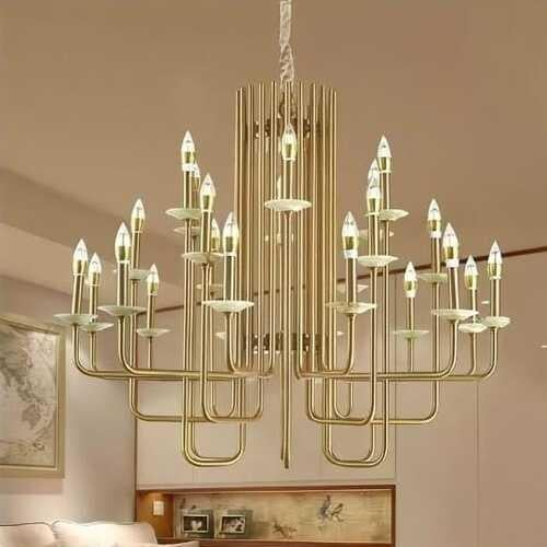 ثريا مودرن شموع لونين ذهبي و الاسود-باحجام مختلفة-...