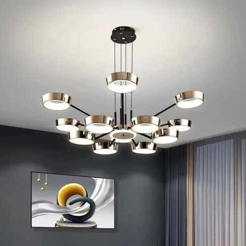 ثريات مودرن ستايل أوروبي - باللون الذهبي لتزيين ال...