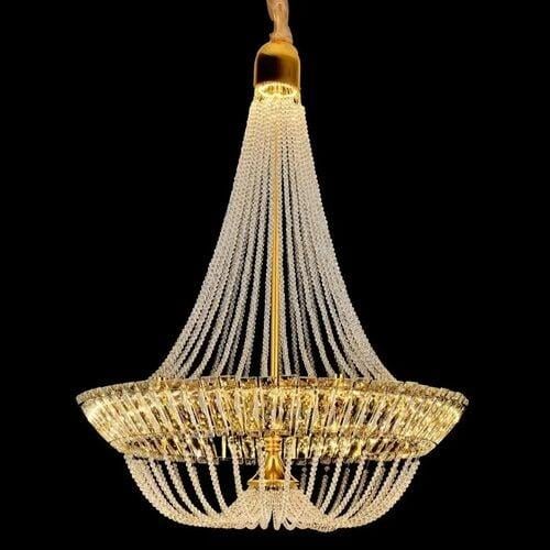 ثريا سقف مودرن كريستال ذهبي 3 اضاءات ليد