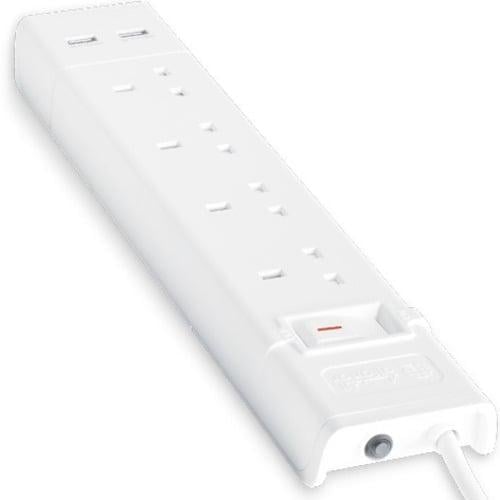 توصيلة كهرباء الفنار 4 مدخل 5 متر مع مخرجين USB شح...