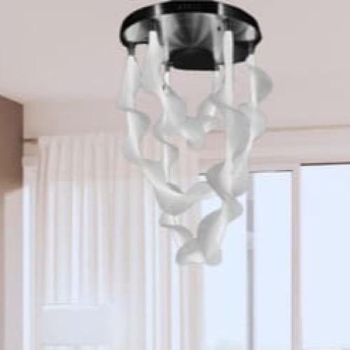 ثريا مودرن علاقي ستايل اوروبي قماش 3 اضاءات ليد