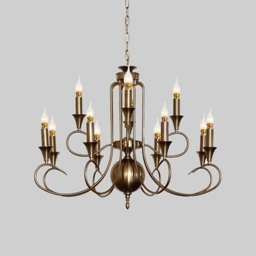 ثريا علاقي كلاسيك شموع باللونين البرونزي و الاسود