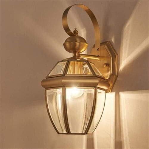 اضاءة جدارية خارجية ذهبي E27