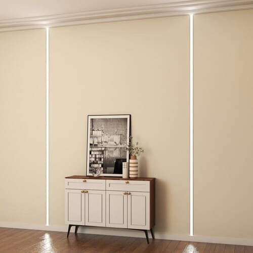 بروفايل المنيوم مجرى شريط ليد عرض 2.49 سم 1.47 سم...