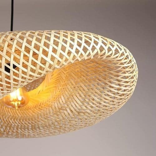 ثريات مودرن بوهيمي خيزران ريفية على الطراز الصيني...