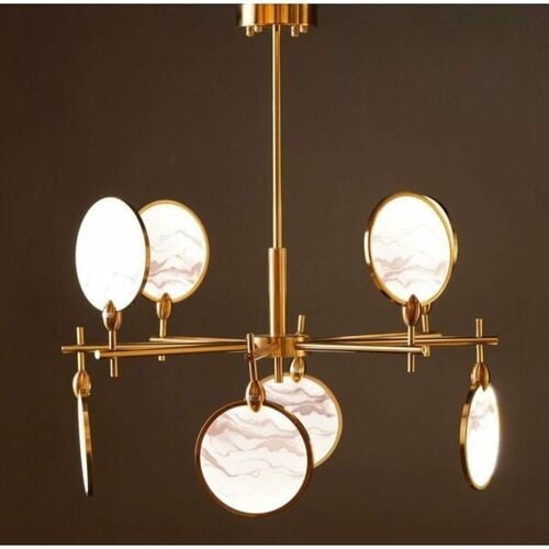 ثريا نجف مودرن ذهبي 3 اضاءات LED ليد مع ريموت