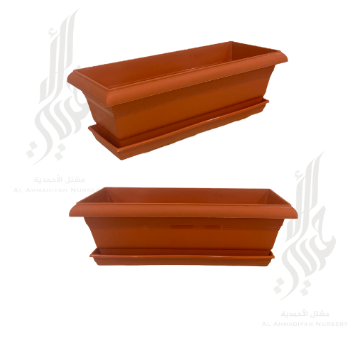 حوض بلاستيك مستطيل الطول 60 سم والعرض 22 سم