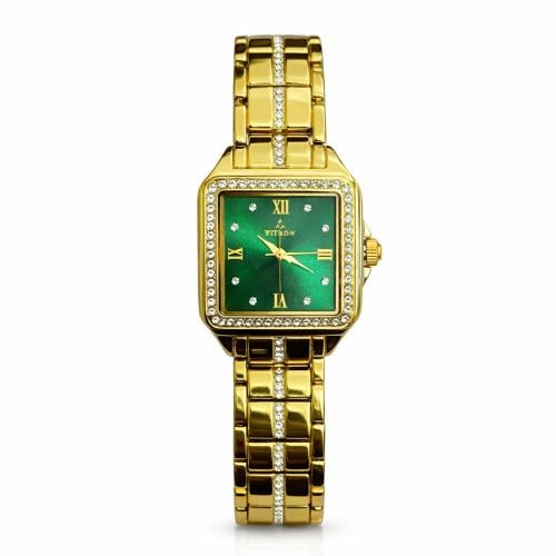 ساعة فيترون بتصميم كلاسيكي فخم، إطار مربع