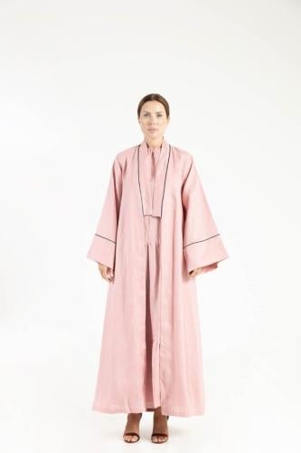 Summer linen kimono with embellished dress
