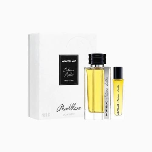 طقم عطر مونت بلانك بلاك اكستريم لذر سموكد ايرس 125 مل + 15 مل Montblanc Black