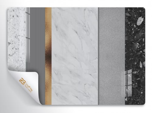 ورق جدران تصميم رخام (رقم المنتج RB-18-43)