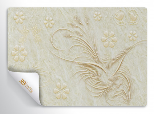 ورق جدران تصميم ورد (رقم المنتج RB-18-12)