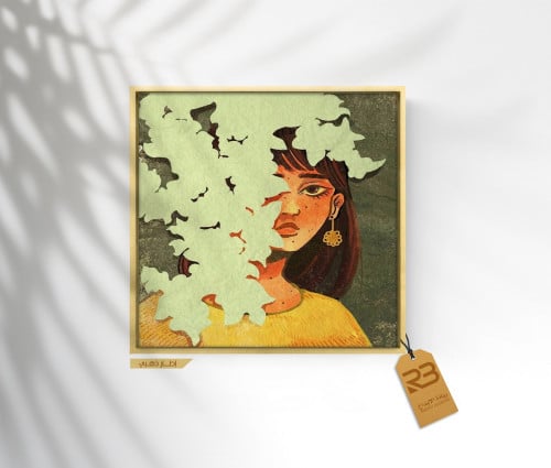 لوحة جدارية تصميم فتاة (رقم المنتج RB-7-55)