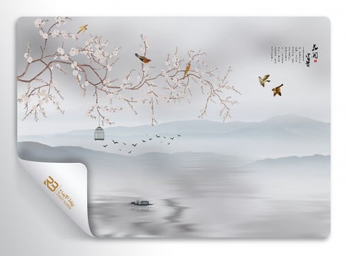 ورق جدران تصميم ورد (رقم المنتج RB-18-14)