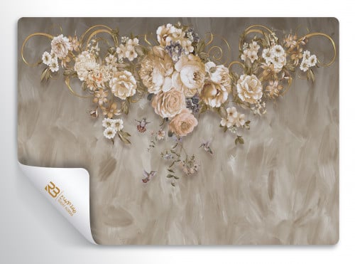 ورق جدران تصميم ورد (رقم المنتج RB-19-27)