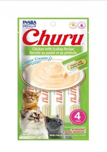 مكافئات تشورو الدجاج للقطط الصغيرة 4x14 جرام