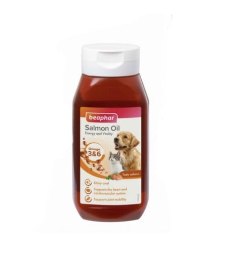 بيفار زيت السلمون للقطط والكلاب 425 مل