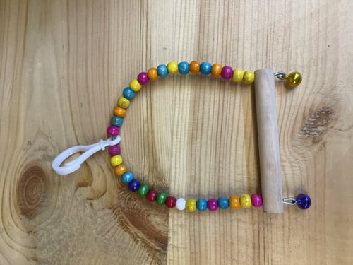 مرجيحة طيور تعليق مع جرس/ مجثم ببغاوات بادجي روز ف...