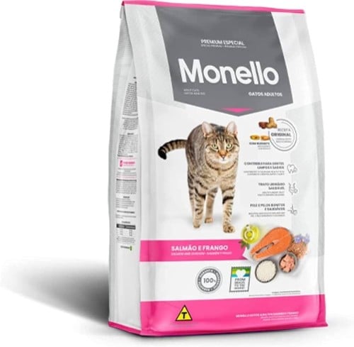 مونيلو Monello طعام قطط جاف بالدجاج والسالمون
