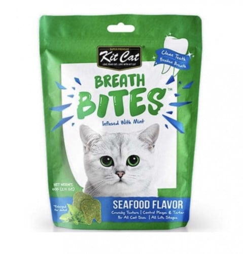 بريث بايتس نعناع مكافات قطط مكمل غذائي نكهة المأكو...