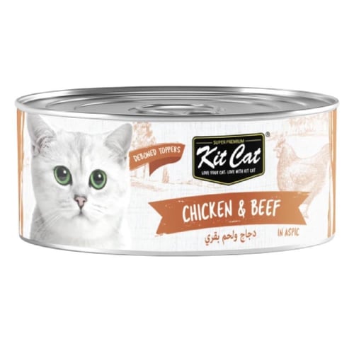 كت كات علب متعددة دجاج منزوع العظم مع لحم البقر 6*...