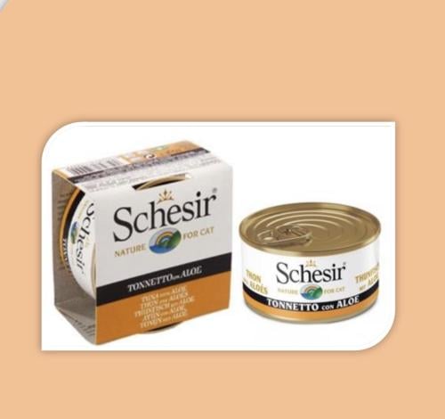 شيزر معلبات طعام رطب تونة مع الرز والصبار في هلام